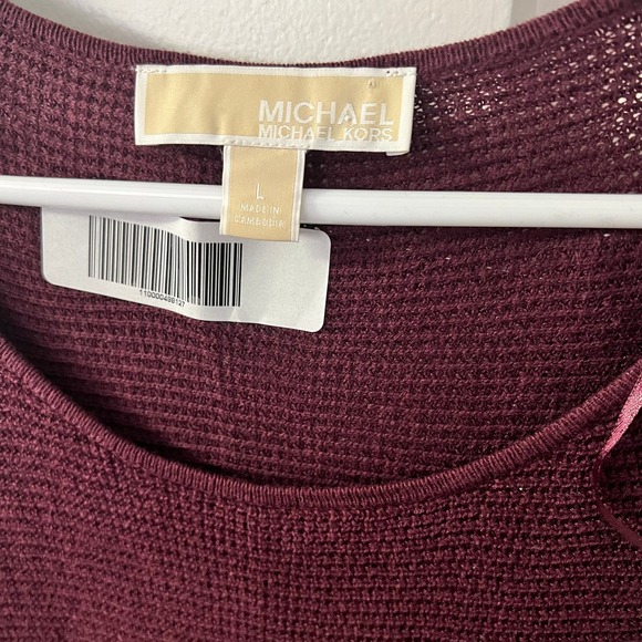 Women's Michael Kors Red/Plum Color Blouse Size L - Picture 3 of 5
